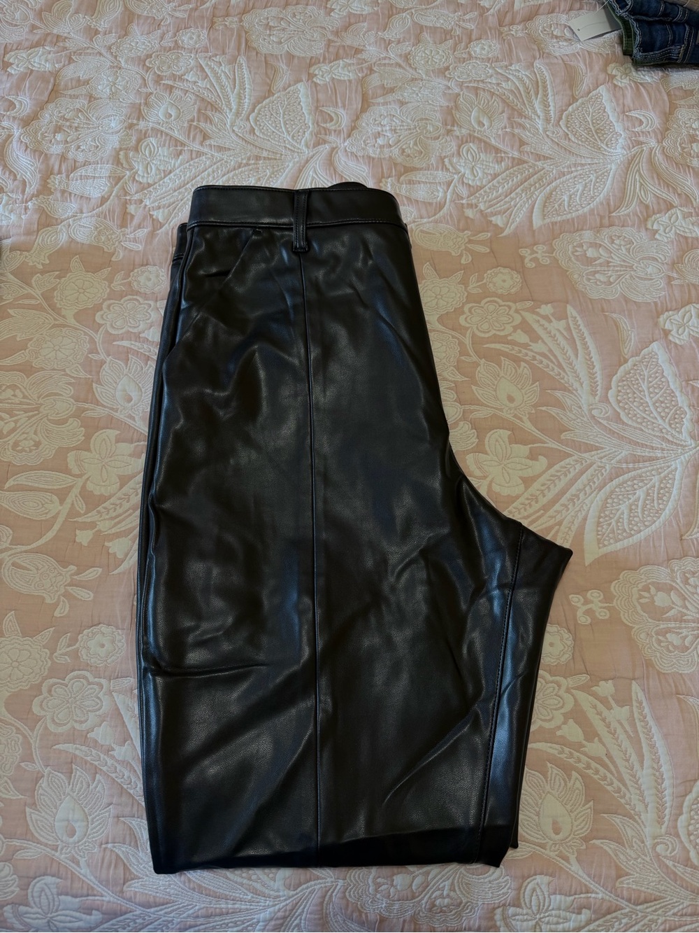 Abercrombie & Fitch Black Faux Leather High-Rise Pants
